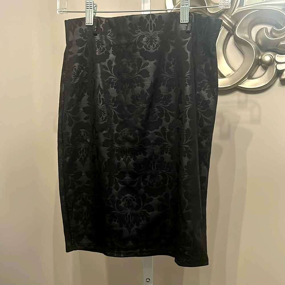 Black on Black Stretchy Skirt